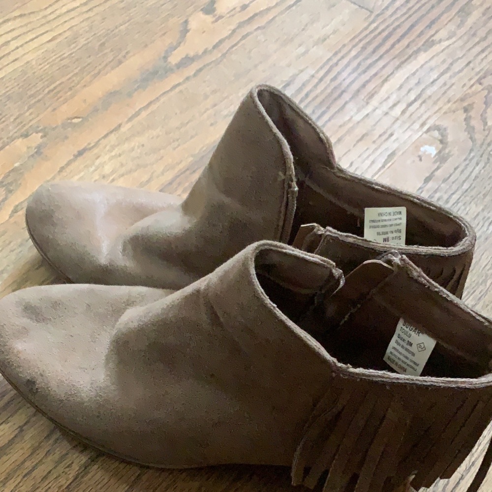 fringe booties